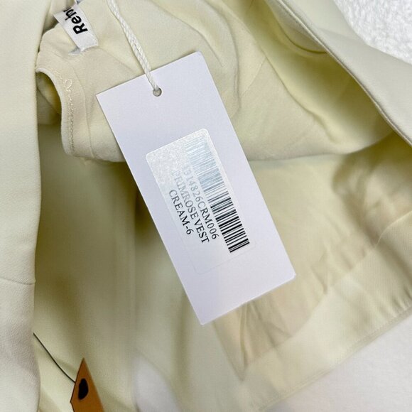 REFORMATION Primrose Vest in Cream Size US 6 NWT - Picture 7 of 11